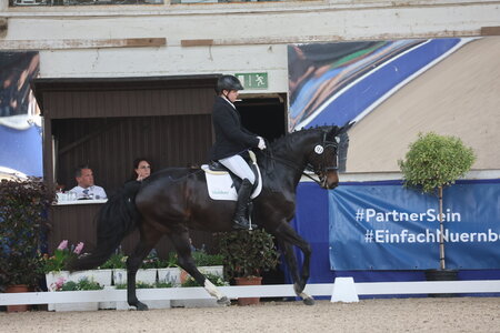 Lucca Pfeil heißt der erste Sieger in der diesjährigen Nürnberger Burg-Pokal Saison der Dressurjunioren.  | © D. Matthaes
