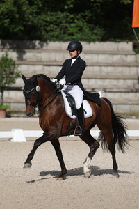 Franziska Wallner und Körkommissar schnappten sich den Sieg in der S-Dressur. | © D. Matthaes