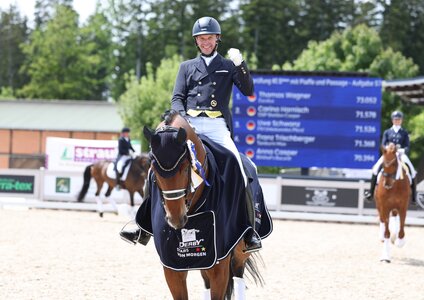 Thomas Wagner und Escolux siegten in der DERBY Stars von Morgen Qualifikation von Winterlingen. | © Roger Müller