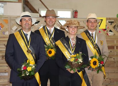 Die neuen Landesmeister: Stefan Schottmüller, Steffen Brauchle, Anna Genkinger und Jens Motteler (v.l.). | © Herbert Rauser. 