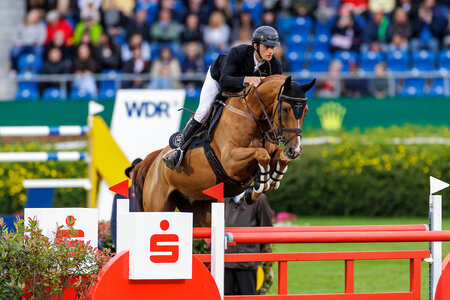 Richard Vogel und Cepano Baloubet schnappen sich den Sieg im Preis von Europa. | © Lafrentz