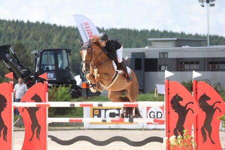 Frauenpower: Anna Marlena Zehnle und Harley Quinn in Waldachtal im S-Springen. | © Matthaes