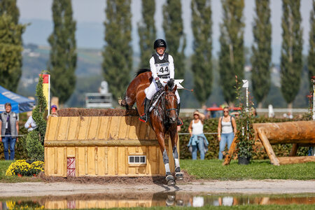 Wild Wave und Michael Jung bei der EM in Avenches 2021. | © Lafrentz