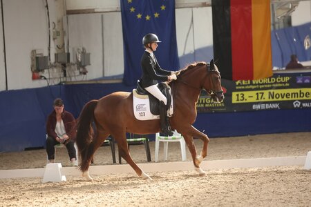 Zoe Hillenbrand und Pony Nusspli beim Finale des Landesjugendcup  | © D. Matthaes