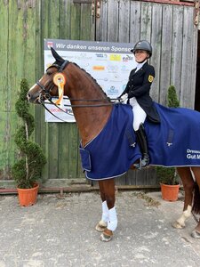 Malin Kampp freute sich in Geroldshausen über einen S-Sieg. | © privat