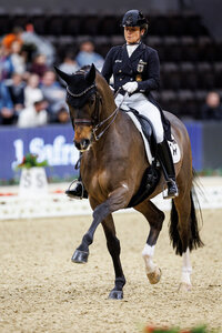 Isabell Werth freute sich mit DSP Quantaz über den Sieg im Grand Prix der Weltcup-Tour beim CHI Basel. | © Lafrentz