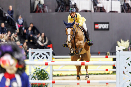 Brasilianer Yuri Mansur und Vitiki springen in der 5*-Weltcup-Qualifikation, dem Championat von Basel, allen davon. | © Lafrentz