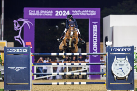 Sophie Hinners und Iron Dames Singclair konnten ihre Form aus dem letzten Jahr bestätigen und blieben gestern Abend bei der diesjährigen League of Nations in Ocala zwei mal fehlerfrei und trugen damit maßgeblich zum zweiten Platz des Teams Deutschland bei. | © Lafrentz (Archiv)