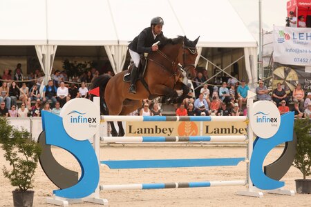 Maurice Alshehab sprang mit Saphir im CSI2-Springen von Kronenberg zu Rang zwei. | © D. Matthaes (Archiv)