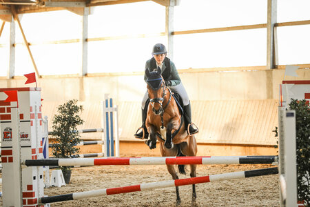Zwei Siege und zwei zweite Plätze sichern Madlen Hamman und Madame Petite klar die Spitzenposition im Zwischenstand bei den U15-Pferdereitern. | © Krieger
