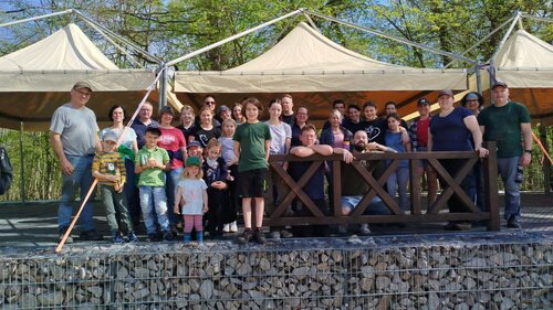 Ichenheimer Reiter, groß und klein, beim Helfereinsatz | © Fotos: privat