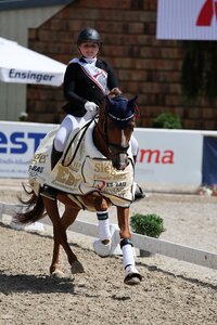 Sophia Bäuerle freute sich im Finale der EB-Bau Jugend-Trophy über den Sieg. | © D. Matthaes