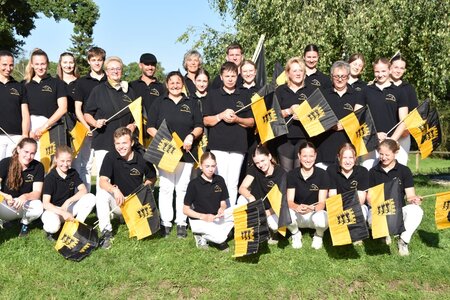 Das baden-württembergische Voltigier-Team heute in München. | © Christine Steffen-Widmann