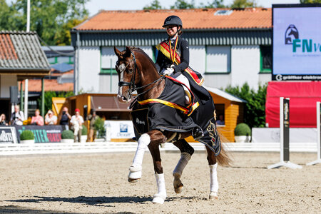 Sky und Ann-Kathrin Lachemann lieferten im Finale der siebenjährigen Dressurpferde eine wahre Traumrunde. | © Lafrentz Sky und Ann-Kathrin Lachemann lieferten im Finale der siebenjährigen Dressurpferde eine wahre Traumrunde. | © Lafrentz