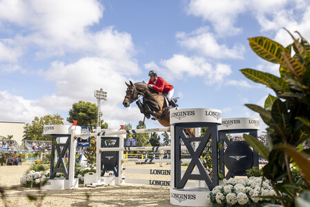 Richard Vogel und sein sprunggewaltiger Hengst United Touch S. | © FEI