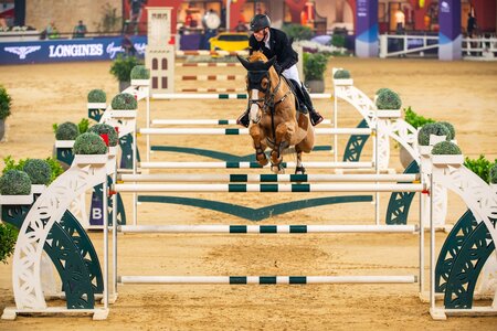 Hansi Dreher und Vestmalle des Cotis sicherten sich im 1,55-Springen von Doha Platz zwei. | © Lukasz Kowalski, Dohatour.qa