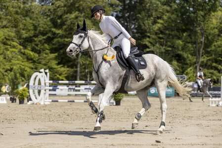 Juliane Rabold und Nurena Blue von Whitemoon springen aktuell von Erfolg zu Erfolg. | © Sabrina Steinert