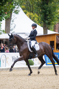 Birkhof's Elocin und Anna Casper sicherten sich im stark besetzten Finale der sechsjährigen Dressurpferde Platz sechs. | © Equitaris