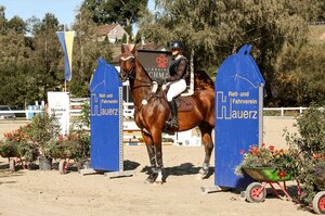 Alina Hertwig und Lucky führten das S-Springen von Hauerz an. | © Janina Sanwald